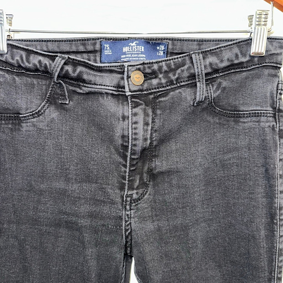 Women's Hollister Co. High-Rise Jean Leggings Black Size 7S Advanced Stretch - Picture 8 of 13